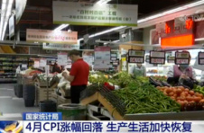 国家统计局：4月CPI涨幅回落至3.3％